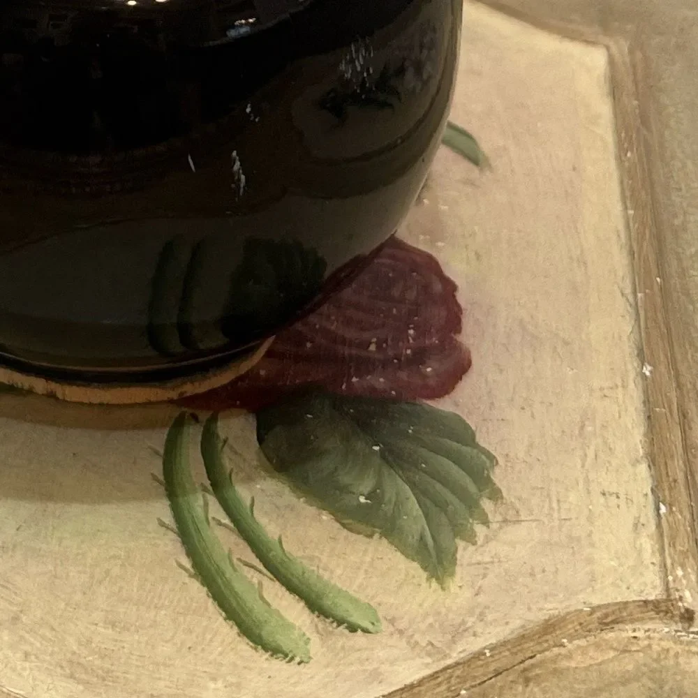Vintage Chinese Raised Calligraphy Vase PLEASE READ